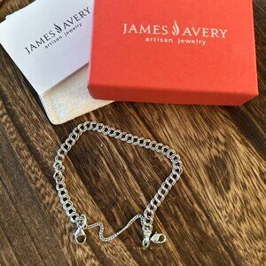 James Avery Charm Bracelet- Light Double Curb Size M